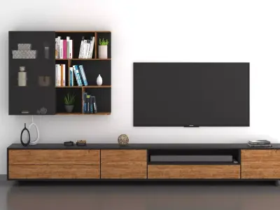 TV WALL 8 3D model