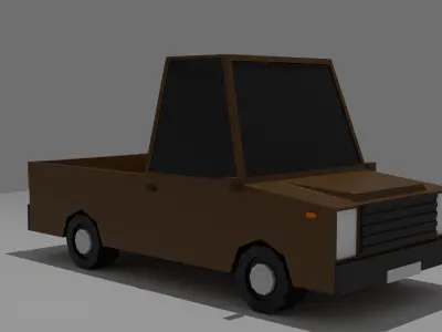 Low Poly Truck - Game Ready  Free low-poly 3D model