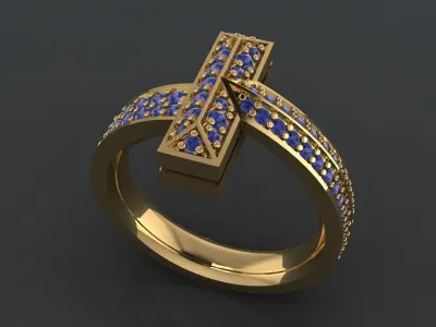 T Ring 3D print model