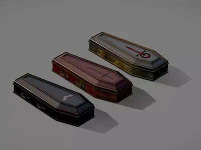 Halloween Coffin Decoration 3D print model