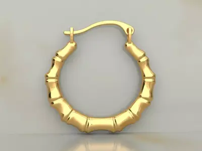 Earrings in lock  02 3D print model