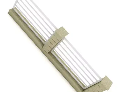 Concrete Fence 05 3D model