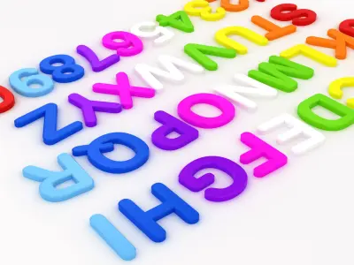 Fridge Letter Magnets 3D model