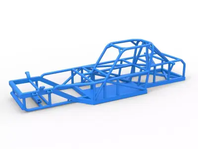 Frame of Small Block Supermodified race car Scale 1 to 25 3D print model
