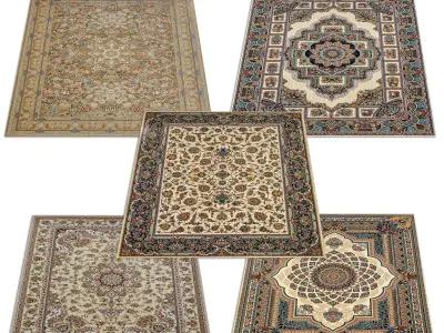 Persian Carpet Collection-vol16-4k texture Low-poly 3D model