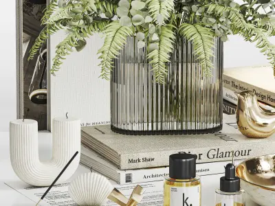 Decorative Set 019 Low-poly 3D model