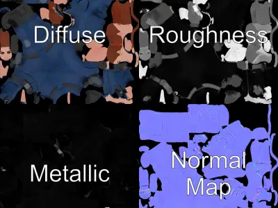 Female Tactical Operative Character Model Rigged and Animated Low-poly 3D model