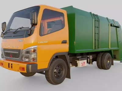 Mitsbishi Fuso Garbage truck 3D model
