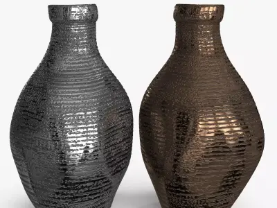 Metal Vase 2 colors Low-poly 3D model