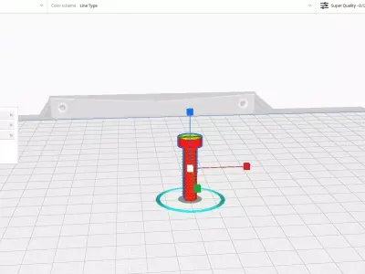 Slotted Head Screw Model 3D print model