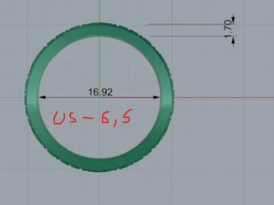 RING car size  6 dot 5 3D print model