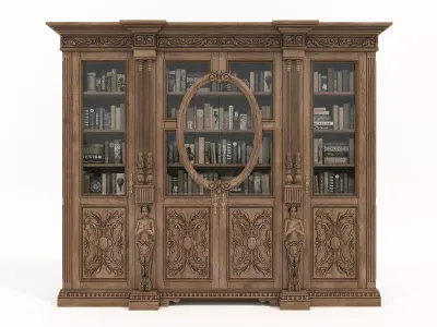 Classic European style Bookcase 3D model