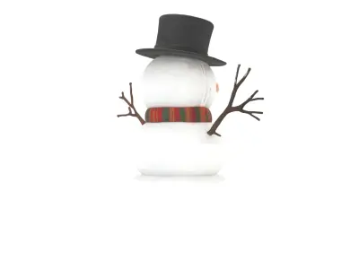 snowman  Low-poly 3D model