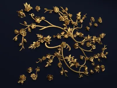 Decorative Ceiling 3D model 02 3D model