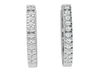 Diamond English Lock Earring 4326 3D print model