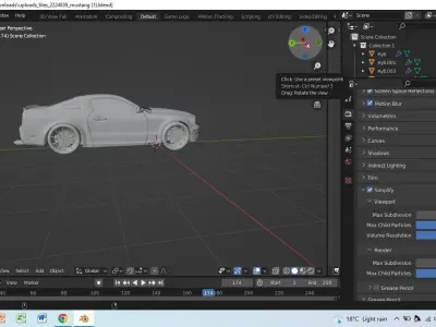 mustang moded and rollcage 3D model