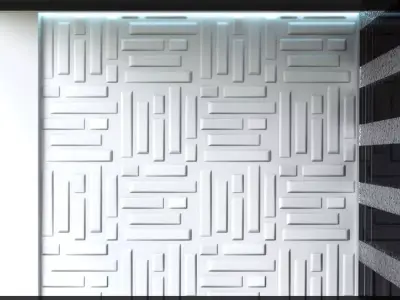 3D Wall Panel - LOW POLY - Bricks Low-poly 3D model