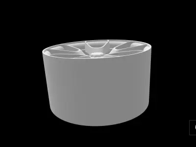 Porsche 911 OEM scalable and printable rims 3D print model