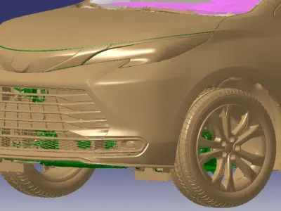 Toyota Sienna Platinum Hybrid 2021 Vehicle 3d scan model 3D model