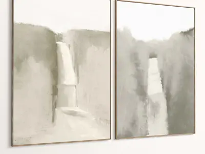 Plaster Two Photo Frame 469 Low-poly 3D model