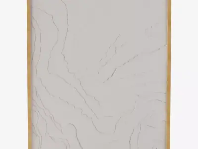 Waves Dimensional Framed Wall Art 3D model