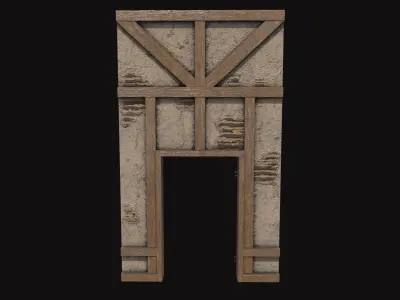 Medieval Wall V04 Low-poly 3D model