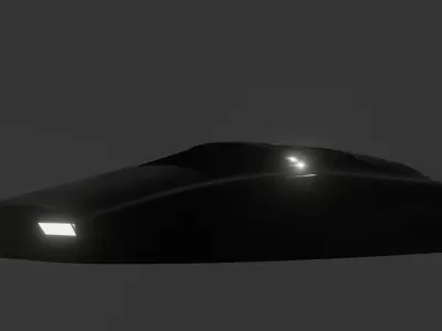 Sci fi car Low-poly 3D model