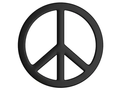 Peace Symbol 01 3D model