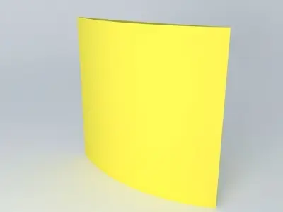 Gold curve panel Free 3D model
