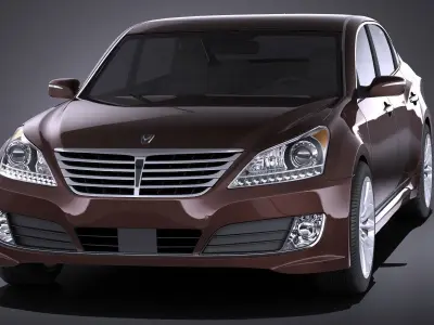 Hyundai Equus 2016 VRAY 3D model
