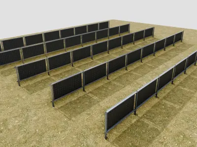 Solar Panel Wall Type-2 3D model