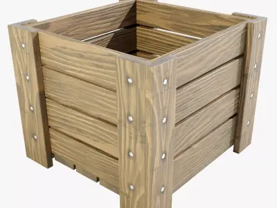 Wooden Planter 3D model
