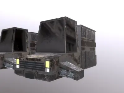 Cartoon Stylized Cyberpunk Car With 2 Texture Low-poly 3D model