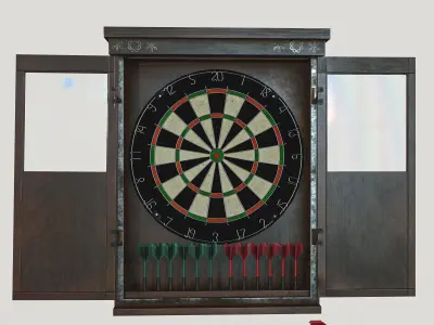 Dartboard Pack  Low-poly 3D model