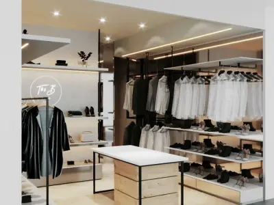 LUXURY CLOTHING STORE INTERIOR DESIGN 3D model 3D model