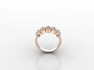 Solitaire Ring Version 1 SR27 3D model