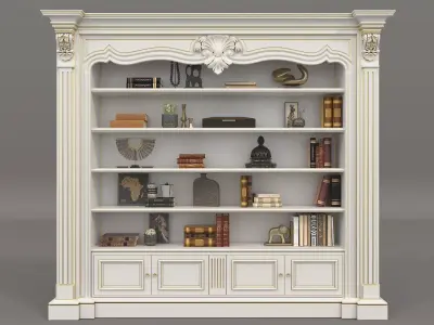 Classic European style Bookcase 2 3D model