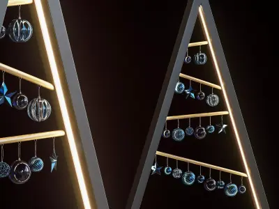 Loft style christmas tree 1300mm 3D model