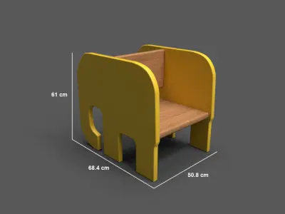 Manny Chair Low-poly 3D model