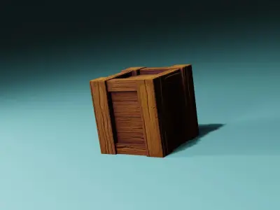 Stylized box Free low-poly 3D model