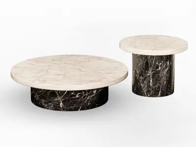 Coffee Table Set Low-poly 3D model