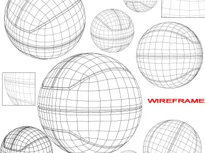 Basketball ball euro tricolor trademark Low-poly 3D model