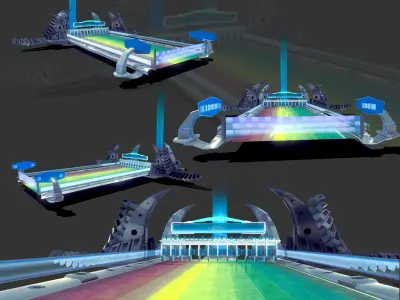  Space Race Low-poly 3D model