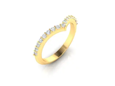 Ring M43The luxury female ring with gems wedding 3D print model