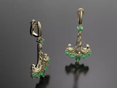 Anchor earrings  3D print model