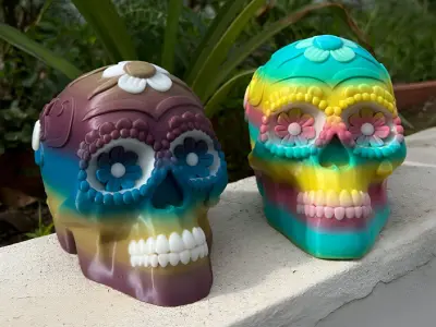 FRIDA KAHLO SUGAR SKULL 3D MODEL 3D print model