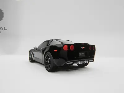 Chevrolet Corvette C6 2005 Low-poly 3D model