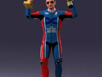 000169 Racing Champion Victory Pose 0808 3D model