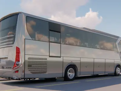 Indonesian bus Laksana All new Legacy SR1 Low-poly 3D model