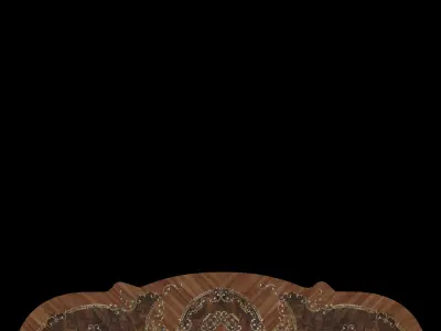 Luxury baroque TV stand by Modenese 3D model